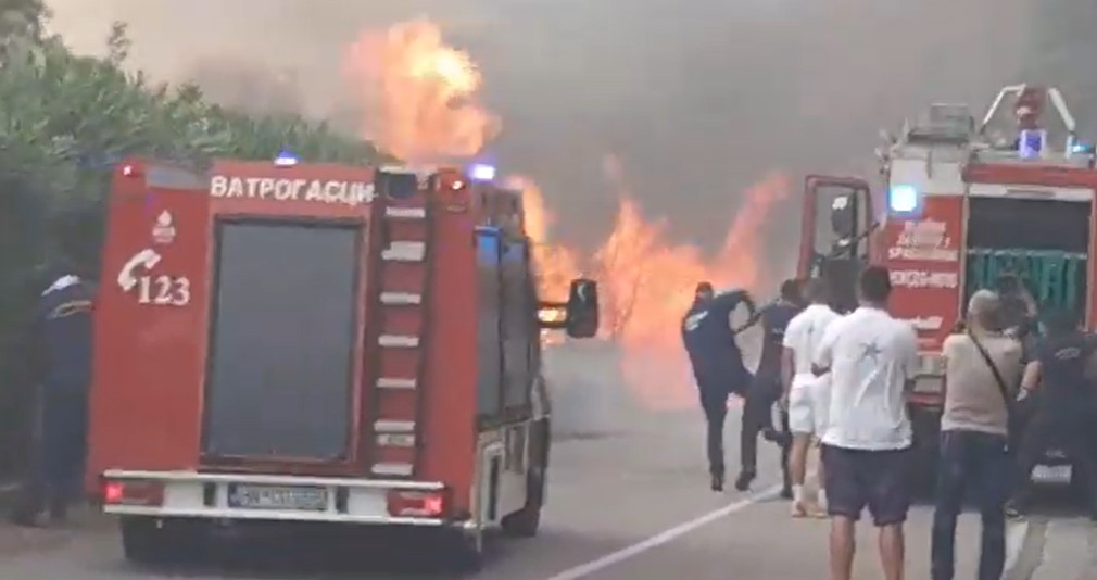 ALARMANTA SITUACIJA KOD HERCEG NOVOG: Vatra stigla do kuća, crni dim se širi nebom (VIDEO)