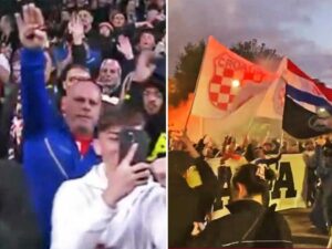 HRVATI ZGROZILI SRAMNIM ČINOM: Nacistički pozdrav, ustaške zastave i „Za dom spremni“ u finalu kupa