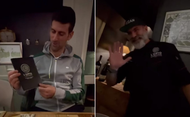 PRIJATNO IZNENAĐENJE: Đoković posjetio restoran u Torinu, oduševilo ga ono što je vidio na meniju (VIDEO)