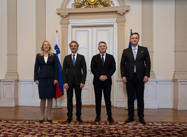 БУДУЋНОСТ БиХ ЈЕ У ЕУ: Чланови Предсједништва са премијером Словеније