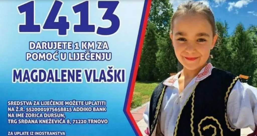 POMOZIMO MAGDALENI: Djevojčica iz Trnova se bori sa opasnom bolešću
