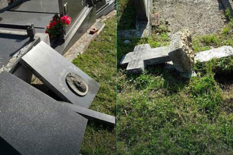 RUŠIO NADGROBNE SPOMENIKE: Uhapšen muškarac koji je oskrnavio pravoslavno groblje u Sarajevu