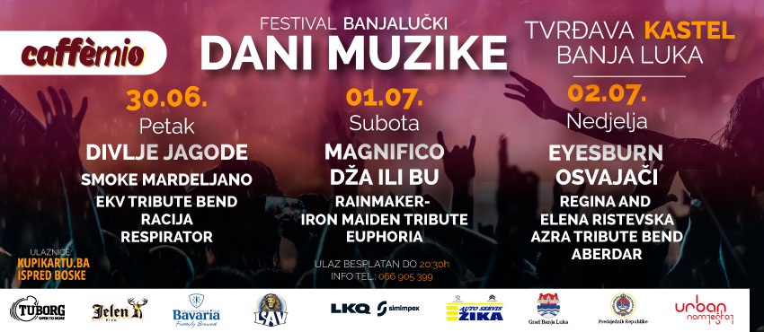 PUNIH DESET LJETA DOBROG PROVODA: Jubilarni festival “Banjalučki dani muzike” od 30. juna do 2. jula