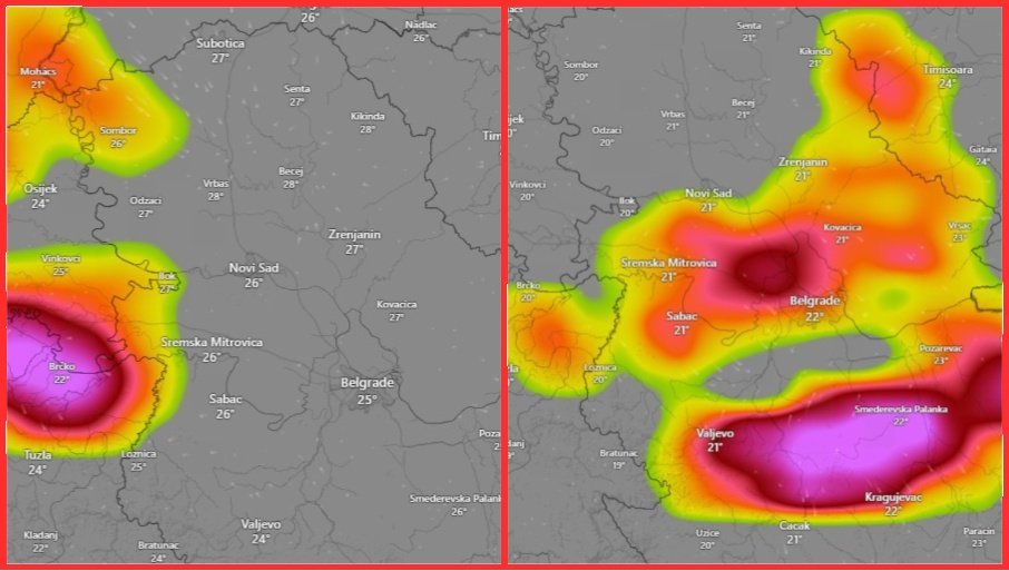 NOVO UPOZORENJE RHMZ: Duvaće vjetar brzine do 100 kilometara na čas, pogledajte kako se oluja kreće ka Beogradu