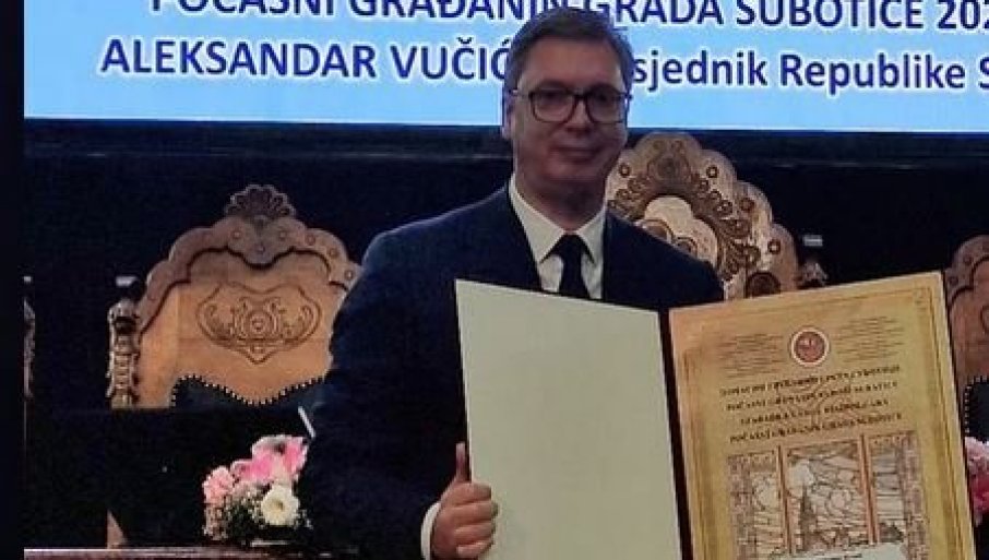 VUČIĆ POSTAO POČASNI GRAĐANIN SUBOTICE: Predsjedniku Srbije uručena povelja (VIDEO)