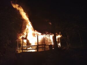 PLAMEN PROGUTAO BUNGALOV: Požar u Eko zoni Zelenkovac (FOTO)