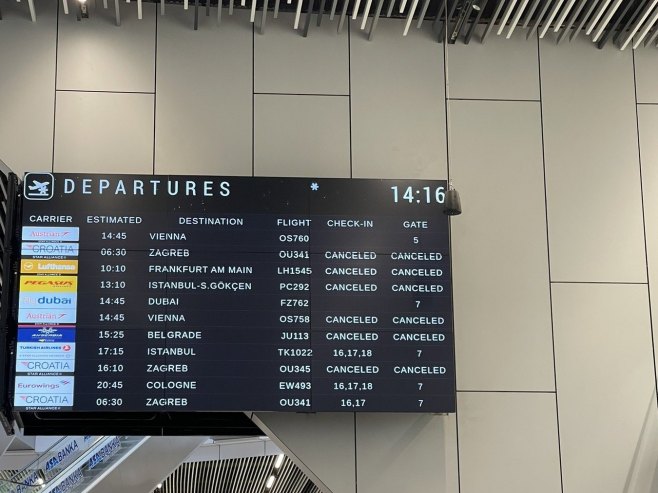 PROBLEMI AVIOSAOBRAĆAJA: Otkazani letovi sa sarajevskog aerodroma
