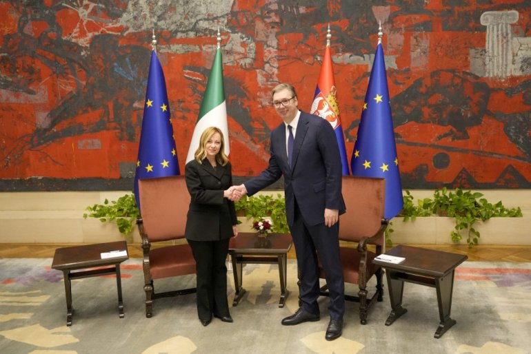 ITALIJANSKA PREMIJERKA U SRBIJI: Vučić sa Meloni razgovarao o važnim temama (FOTO)