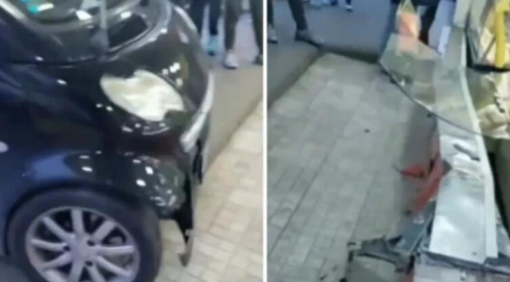 NESVAKIDAŠNJI UDES: Automobilom se zabio u izlog pekare (VIDEO)