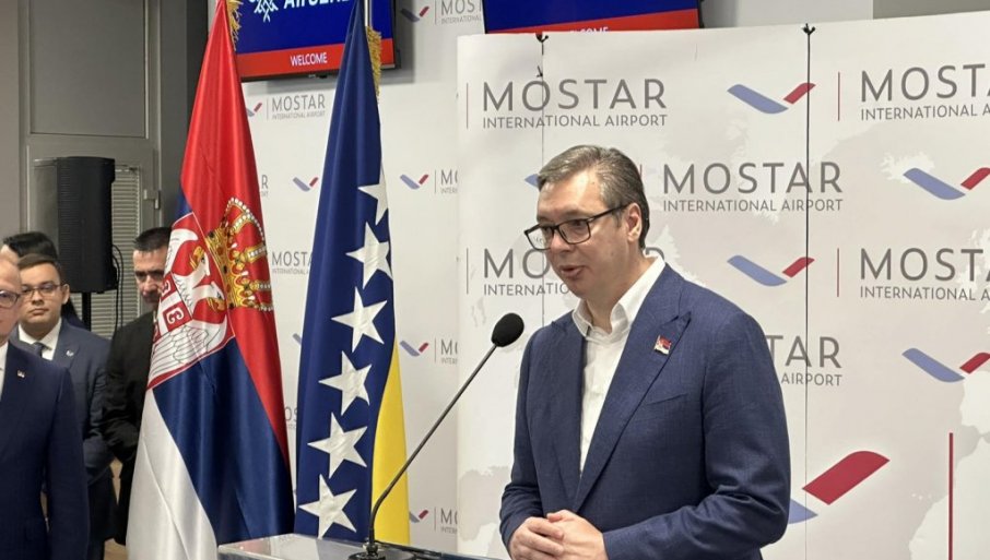 OTVORENA AVIO-LINIJA MOSTAR-BEOGRAD: Vučić – Važan događaj za BiH i Srbiju i povezivanje svih naših naroda (FOTO/VIDEO)
