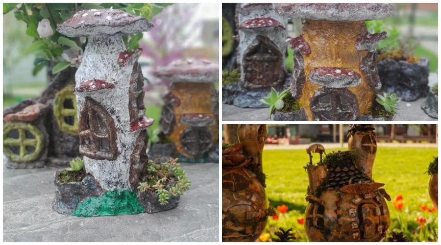 ЗАЛУТАЈТЕ У БАЈКУ: Саксије „Шумска чаролија“ права умјетност у облику кућица са лампицама (ФОТО/ВИДЕО)