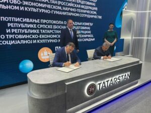 „RADUJE ČINJENICA ŠTO NAŠI SPORTISTI IDU NA OVE IGRE“ Dodik i Minihanov potpisali protokol o saradnji Srpske i Tatarstana