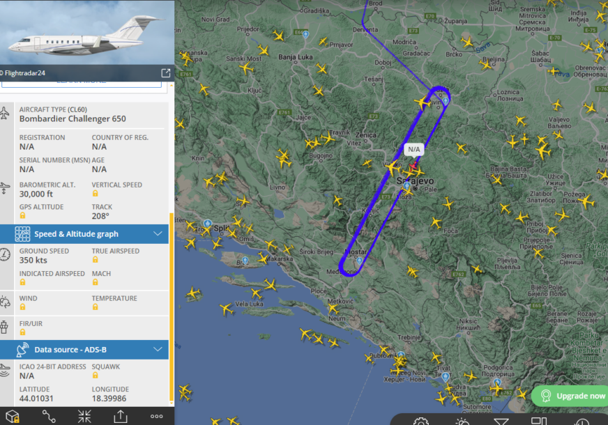 AMERIČKI AVION I DALJE „ŠPIJUNIRA“: Zabilježen novi let na granici BiH i Srbije