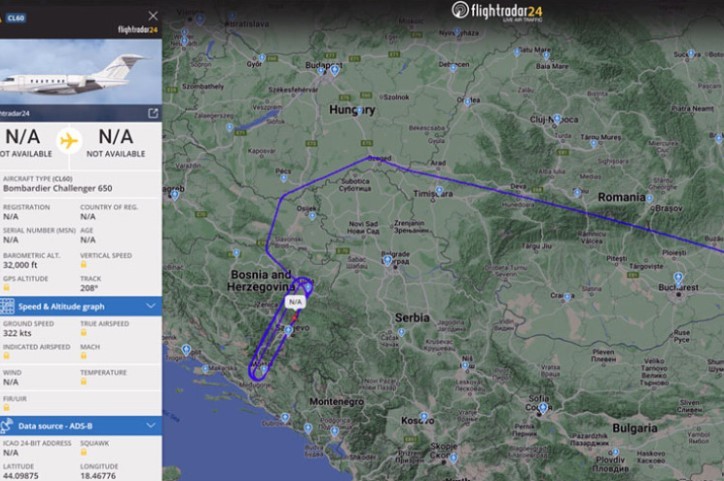 OBLIJEĆE NA POTEZU TUZLA-SARAJEVO-MOSTAR: Američki špijunski avion kruži iznad teritorije BiH?!