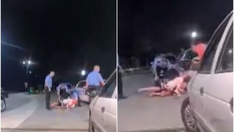 СНИМАК ИЗ ЗВОРНИКА КОЈИ ЈЕ ПОДИГАО БУРУ: Полиција хапси мушкарца, он их псује и одгурује ногама (ВИДЕО)