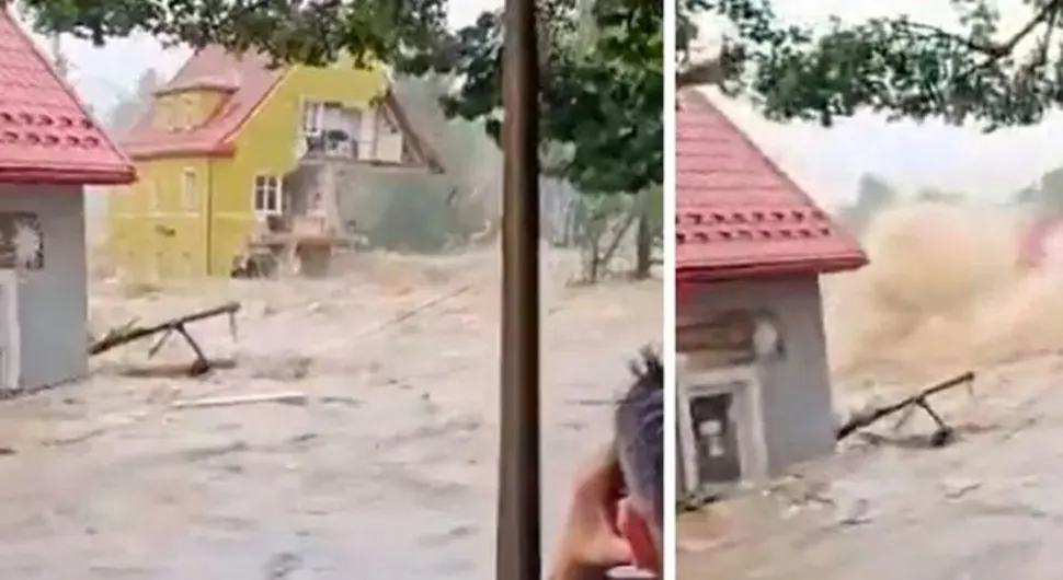DRAMATIČNO STANJE U POLJSKOJ: Bujica juri kroz grad, voda odnijela kuću (VIDEO)