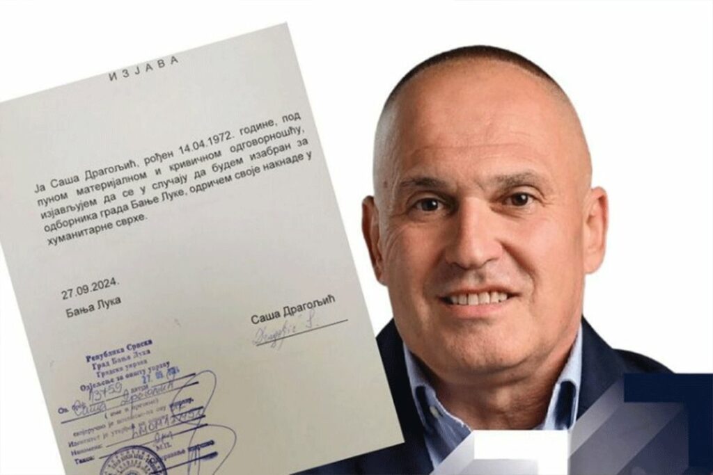 NEK SMO I OVO VIDJELI: Banjalučanin ovjerio izjavu da će se odreći odborničke naknade (FOTO)