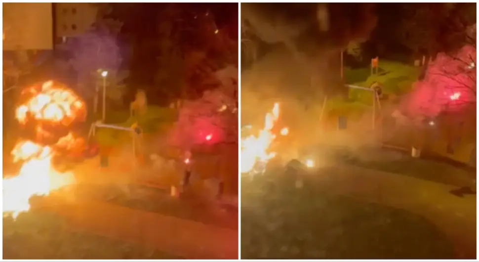 (UZNEMIRUJUĆI VIDEO)  BAKLJADA U BORIKU IZAZVALA EKSPLOZIJU: Vatra zahvatila mladića, pokrenuta istraga