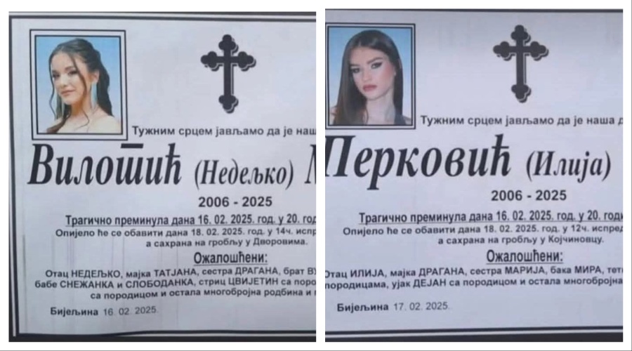 СРЦЕ ДА ПУКНЕ: Сахрањене Марија и Сара које су погинуле у тешкој саобраћајној несрећи код Бијељине (ФОТО)