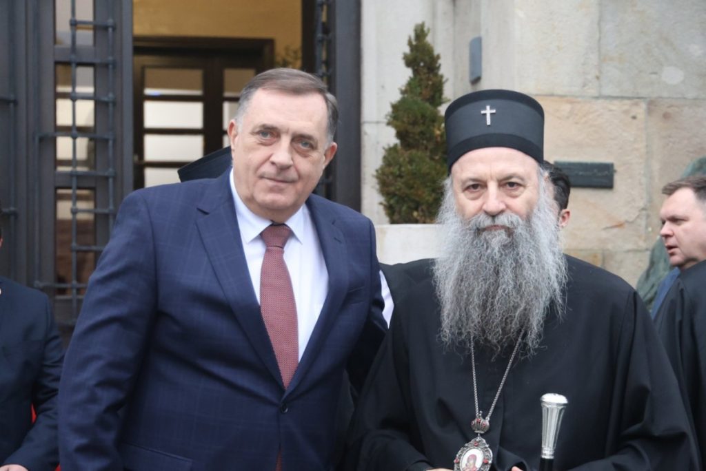 DODIK SA PATRIJARHOM U BANJALUCI: Predsjednik upoznao poglavara SPC o pravnom nasilju nad Srpskom (FOTO)