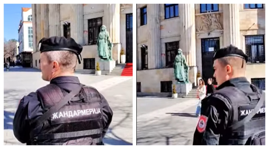 ПОВЕЋАНА БЕЗБЈЕДНОСТ ДОДИКА: Жандармерија са дугим цијевима испред Палате предсједника (ВИДЕО)