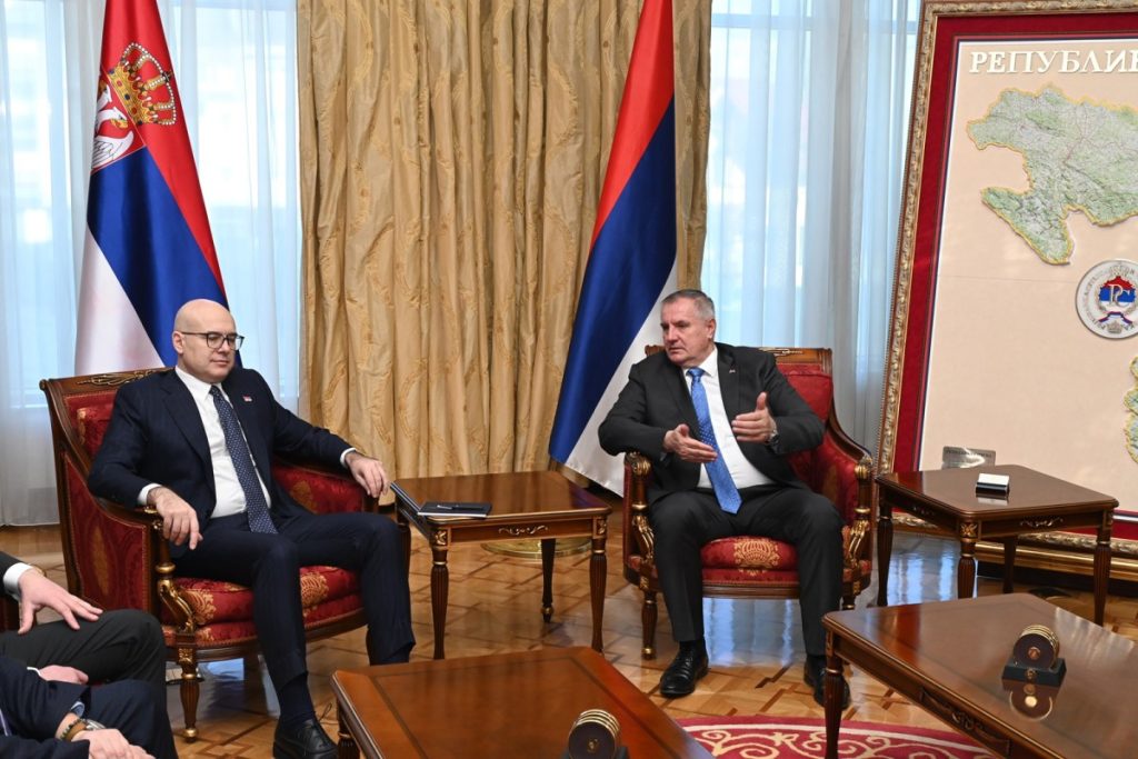 SASTANAK U BANJALUCI: Predsjednik Vlade Srbije sa predsjednikom Srpske u Palati Republike