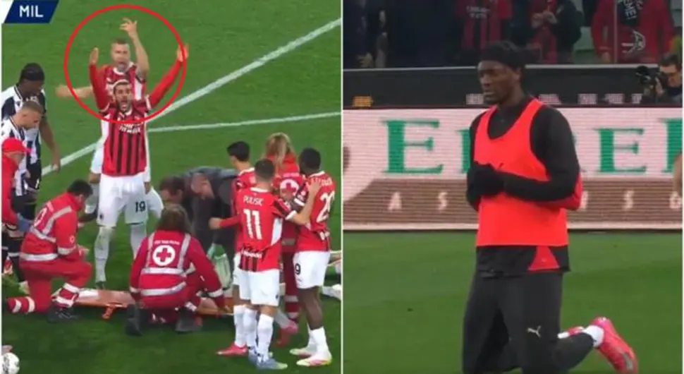 FUDBALER IZNIJET SA TERENA: Francuski reprezentativac Milana doživio tešku povredu (VIDEO)