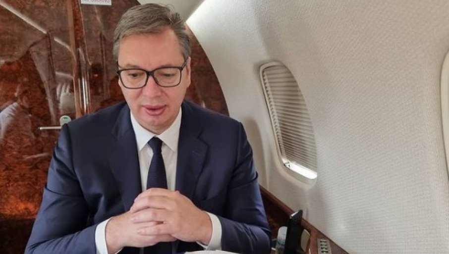 VUČIĆ NASTAVIO LET KA MOSKVI: Poletio iz Bakua