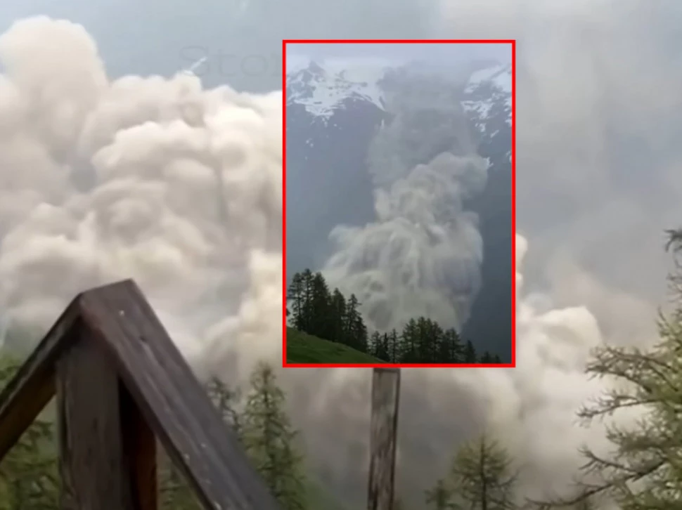ZASTRAŠUJUĆI PRIZORI U ŠVAJCARSKOJ: Glečer zatrpao selo, stanovnici evakuisani (VIDEO)