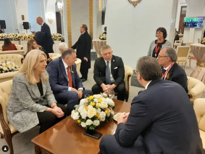 „DOBRO DRUŠTVO I PRIJATAN RAZGOVOR“: Cvijanovićeva u Moskvi sa Dodikom, Vučićem i Ficom (FOTO)