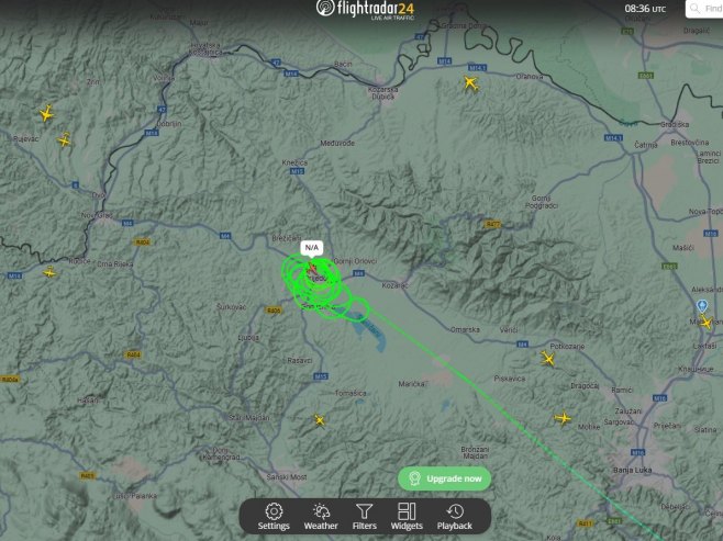 AVION EUFOR-a KRUŽI IZNAD PRIJEDORA: Sat vremena nadlijeće grad
