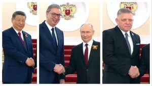 ЛИДЕРИ НА ОКУПУ: Вучић раме уз раме са Сијем, Путином, Фицом (ФОТО)