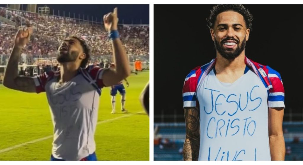 EMOTIVNE I SNAŽNE RIJEČI: Fudbaler proslavio go s porukom na majici – “Isus Hrist živi!”