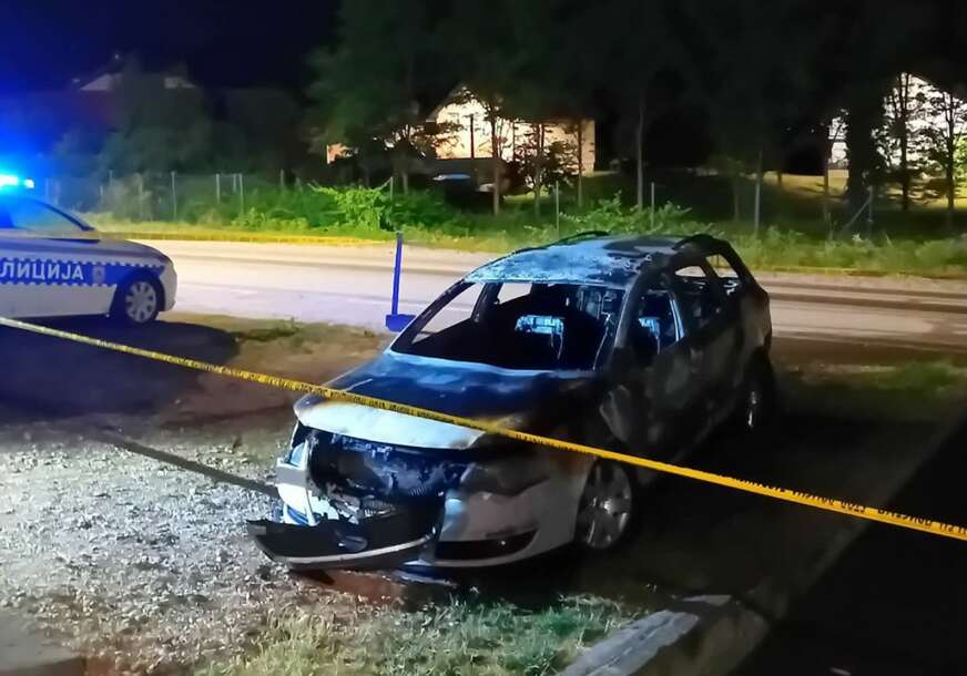 ПОЖАР У ДОБОЈУ: Горио аутомобил народног посланика (ФОТО)