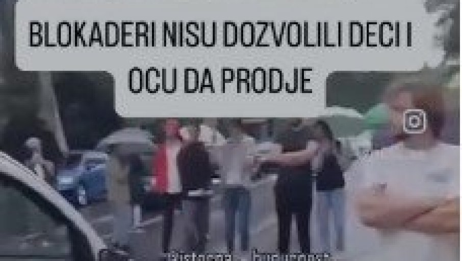 SRAMNO PONAŠANJE: Blokaderi nisu dozvolili djeci i ocu da prođe, čovjek im održao lekciju (VIDEO)