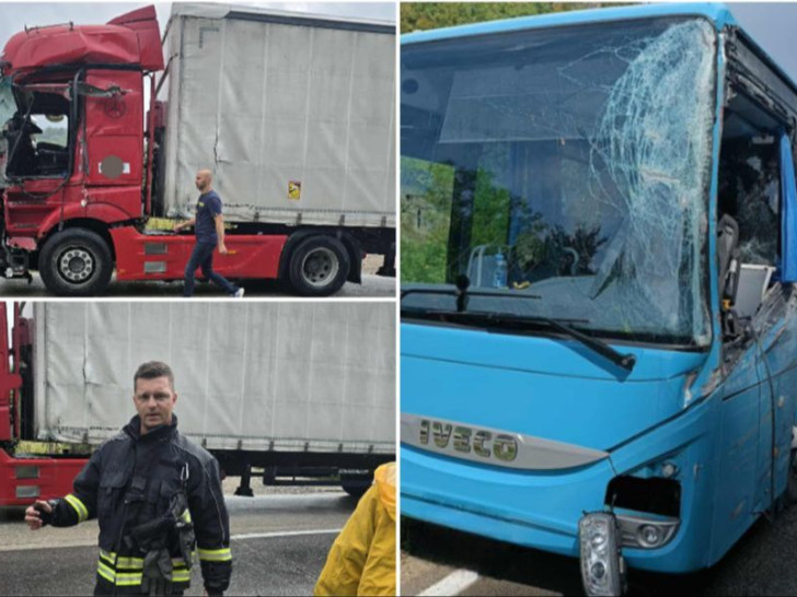 ЈЕЗИВА НЕСРЕЋА КОД СРЕБРЕНИКА: Аутобус се сударио са камионом (ФОТО)