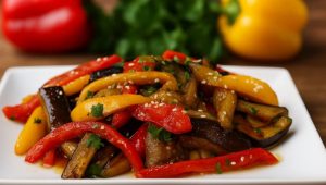 SALATA SA PEČENIM PATLIDŽANOM I PAPRIKAMA: Jelo koje će sve oduševiti