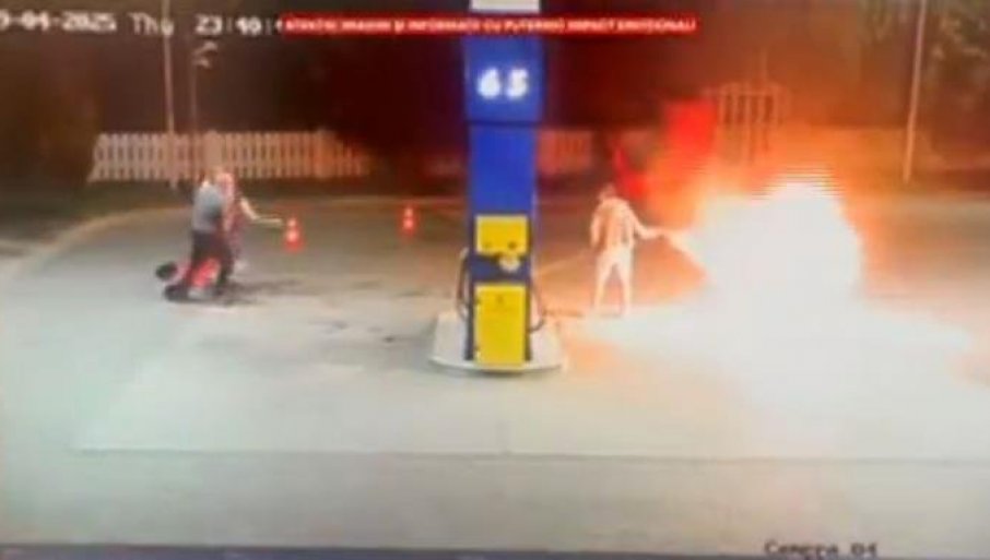 HOROR NA BENZINSKOJ PUMPI: Muškarac napravio bacač plamena, pa pokušao da spali radnike