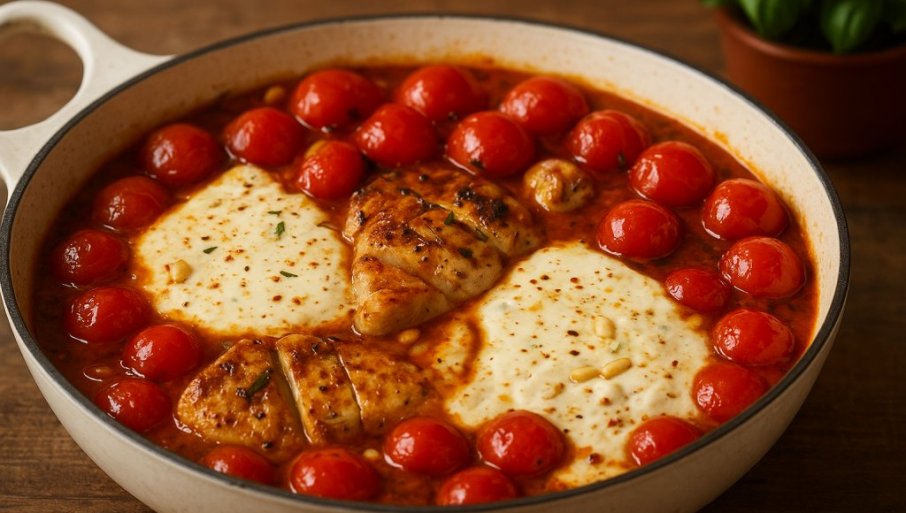 NAPRAVITE VEČERU ZA SAMO POLA SATA: Sočna piletina sa čeri paradajzom (RECEPT)