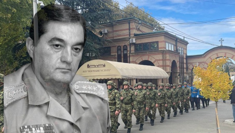 НЕБОЈША ПАВКОВИЋ САХРАЊЕН У АЛЕЈИ ЗАСЛУЖНИХ ГРАЂАНА: Од генерала се опростили војска, породица и народ (ВИДЕО)