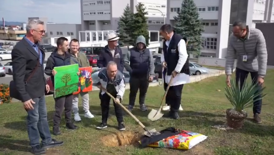 ПОКЛОН ПАЦИЈЕНТИМА НАЈВЕЋЕ ЗДРАВСТВЕНЕ УСТАНОВЕ У СРПСКОЈ: Штићеници Даун синдром центра с Владом Ђајићем посадили дрво живота (ВИДЕО)