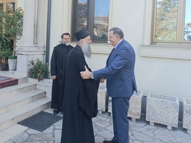 ДОДИК У БЕОГРАДУ: Састао се са патријархом Порфиријем (ФОТО)