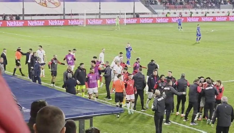 PROVOKACIJE ALBANACA: Proslava gola ispred klupe Srbije (VIDEO)