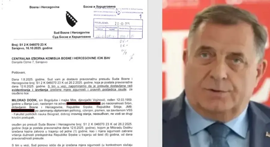 DOPIS SENE UZUNOVIĆ: Dodik trebalo da završi na Birou za zapošljavanje?