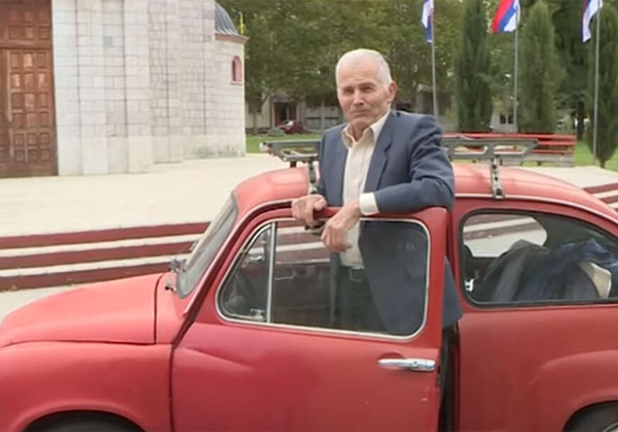 LUKA BANĐUR IZ LJUBINJA IMA 88 A NJEGOV „FIĆO“ 44 GODINE: Vozi isti auto od kada je položio vozački ispit (VIDEO)