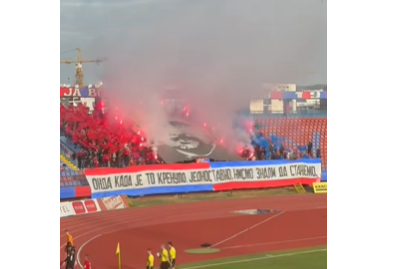 ЛЕШИНАРИ ПОДИГЛИ ТРИБИНЕ: Дирљива кореографија за Жижовића (ВИДЕО)