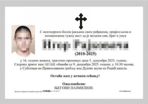 ОВО ЈЕ ТИНЕЈЏЕР КОЈИ ЈЕ НАЂЕН МРТАВ У АУТУ У СУБОТИЦИ: Ево кад ће бити сахрањен