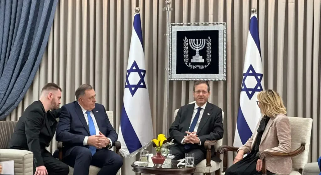 ДОДИК И ТРИШИЋ-БАБИЋ НА САСТАНКУ СА ХЕРЦОГОМ: Израелски предсједник угостио рукоодство Српске (ВИДЕО)