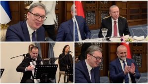 ЕРДОГАН ПРИРЕДИО ВЕЛИКУ ЧАСТ ЗА ВУЧИЋА: На свечаној вечери одсвирана пјесма „Тамо далеко“ (ВИДЕО)