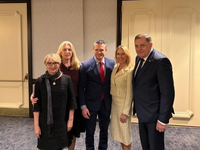 ЗНАЧАЈАН СУСРЕТ: Додик, Цвијановић и Тришић-Бабић разговарали са Хегсетом (ФОТО)